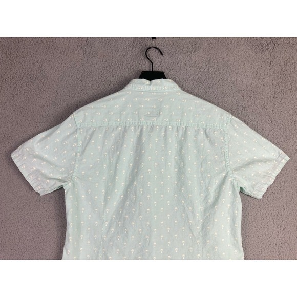 Palm Tree Button Shirt Graphic Men's M Casual Fashion Tropical Print Top Tee - Picture 8 of 8